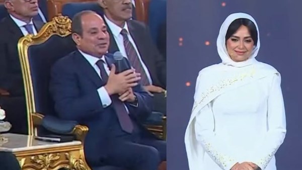 الرئيس السيسي علي الهواء يدعو للفنانه هبة مجدي بالشفاء في احتفالية المولد النبوي الشريف