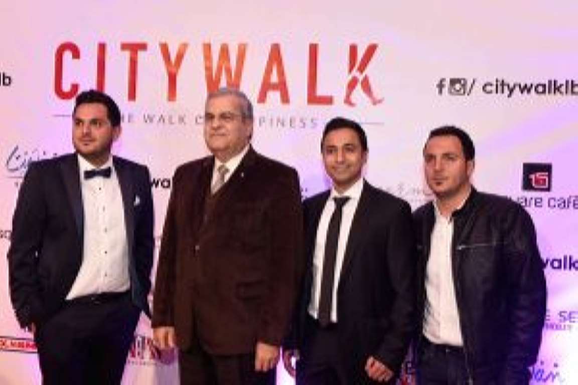 Jean Asmar with the owners of CityWalk Mohamad Kalakech, Hussein Sbeity & Ahmad Kalakech
