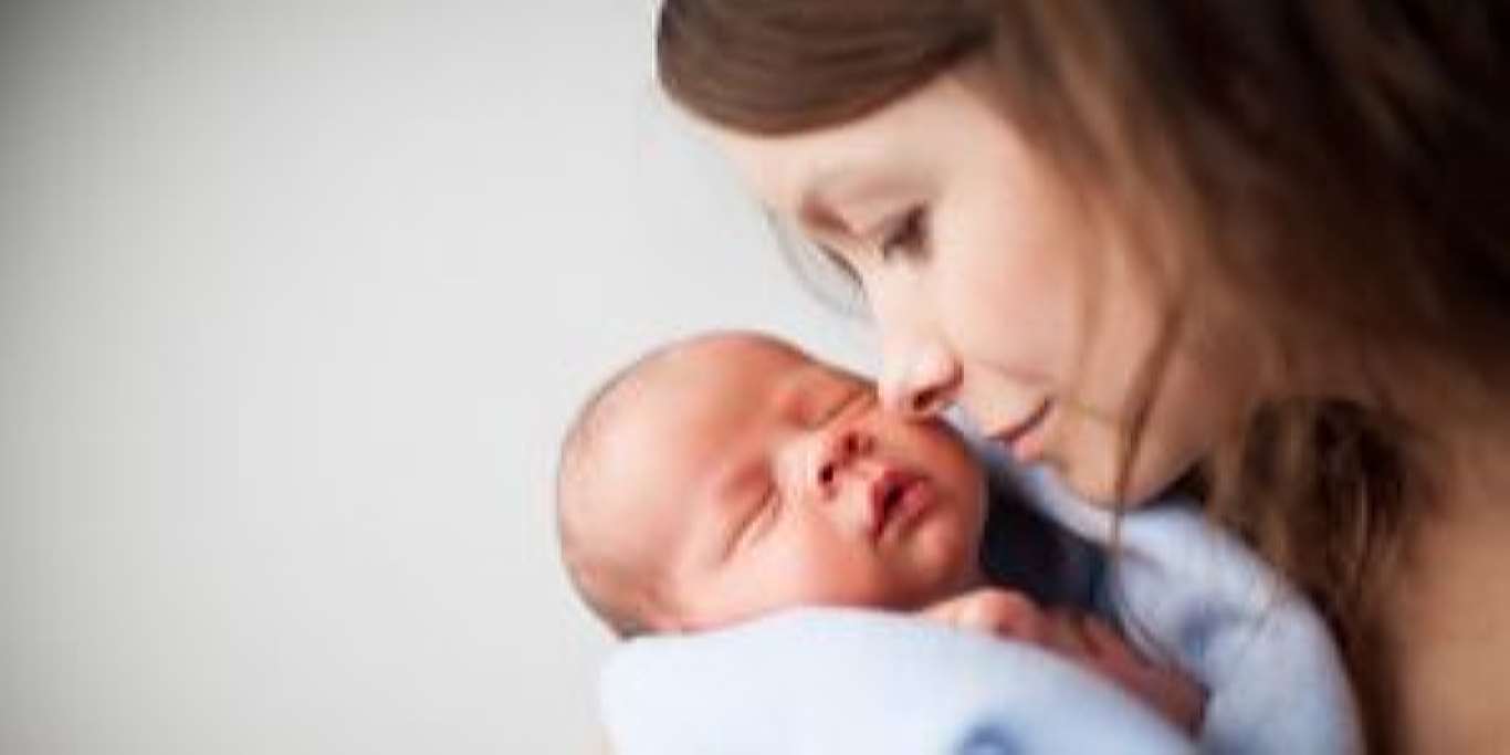 Newborn with mother